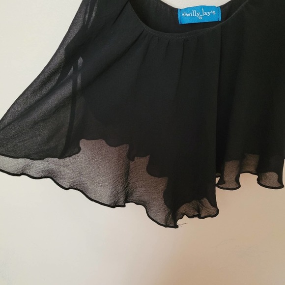 Willy Jay's Black Layered Tank Top Size Small - Picture 3 of 10